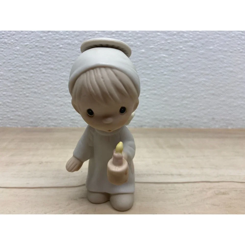 Vtg 1982 Enesco Precious Moments The First Noel Porcelain Figurine